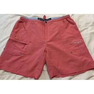 Life is Good Sz M Pink Hiking Shorts Elastic Drawstring Snap Closure Zip Pockets
